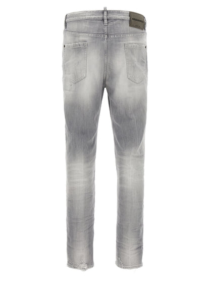 Vaqueros Dsquared² De Algodón Gris Rectos Clásicos