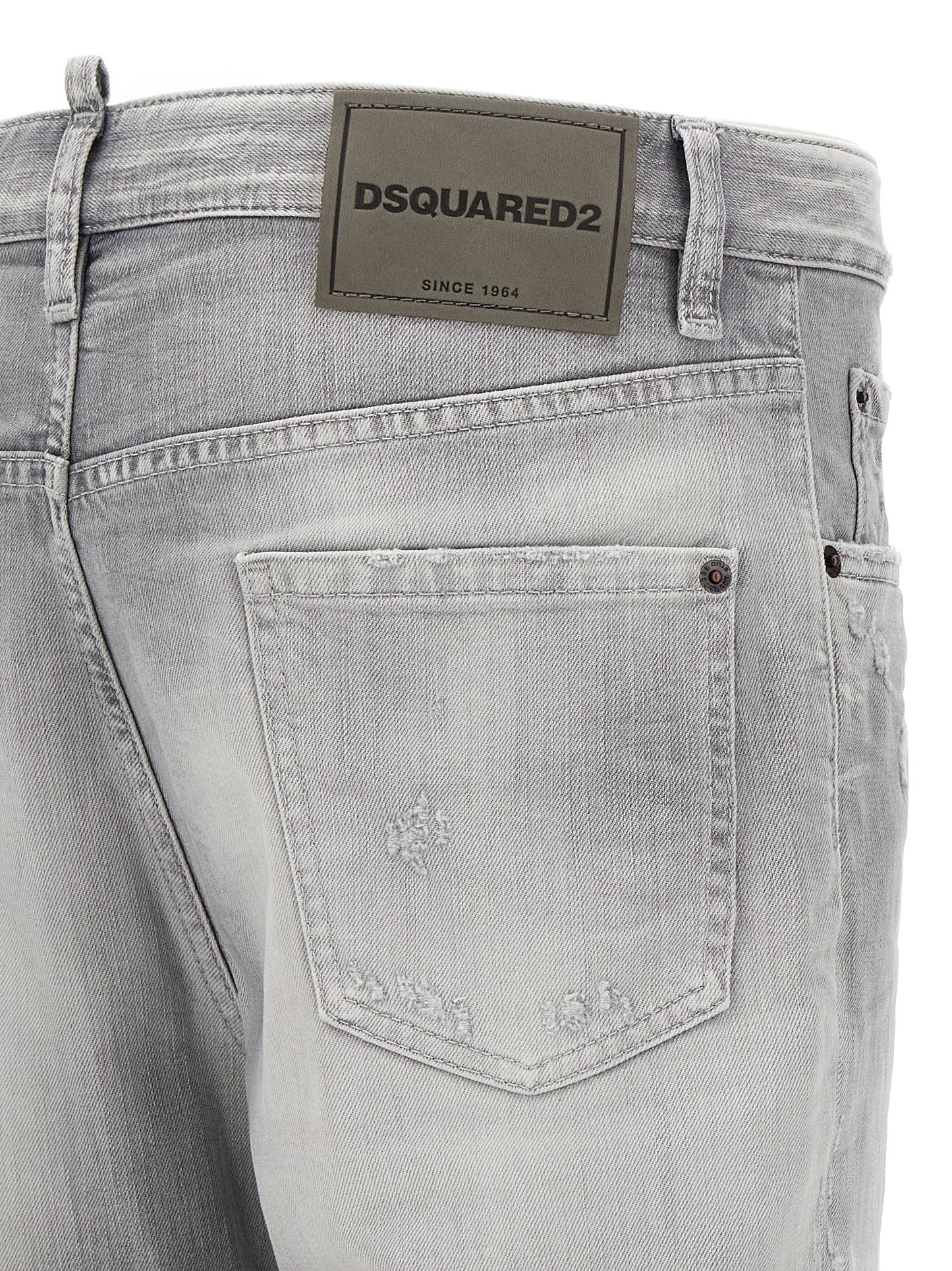 Vaqueros Dsquared² De Algodón Gris Rectos Clásicos