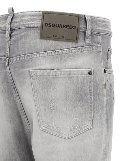 Vaqueros Dsquared² De Algodón Gris Rectos Clásicos