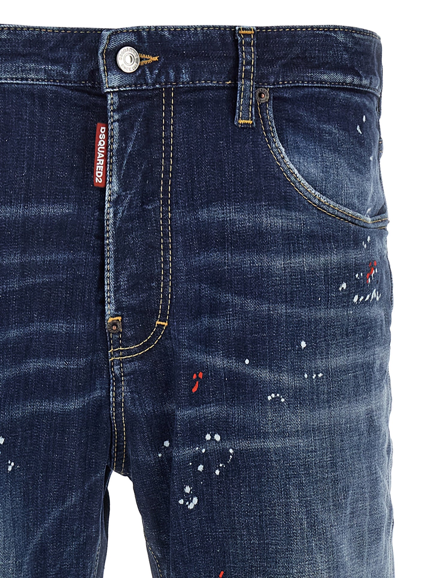 Dsquared² Vaqueros de algodón azul de corte relajado