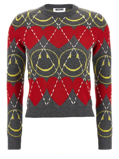 Cárdigan de lana multicolor Moschino