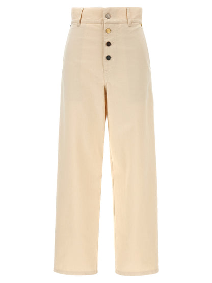Pantalon décontracté Moschino en coton beige