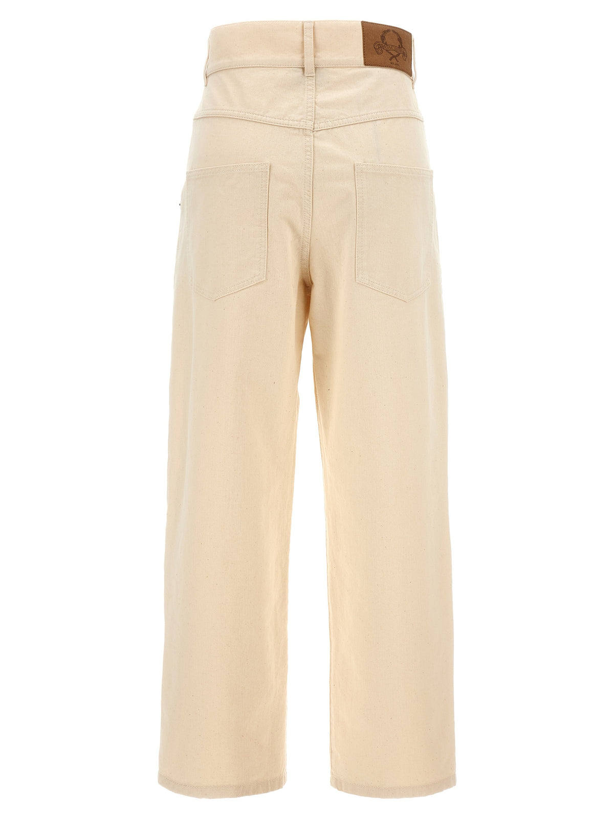 Pantalon décontracté Moschino en coton beige