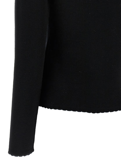 Cardigan Moschino en laine vierge noire