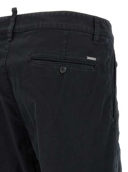 Pantalon chino Dsquared² Noir Coton Coupe structurée