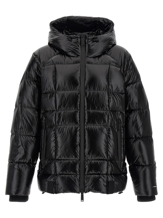 Chaqueta larga de poliamida negra Dsquared²