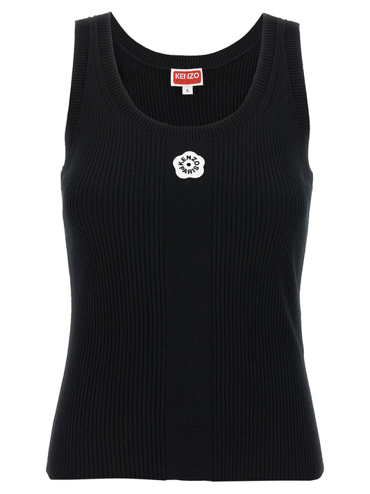 Camiseta sin mangas de viscosa negra de Kenzo