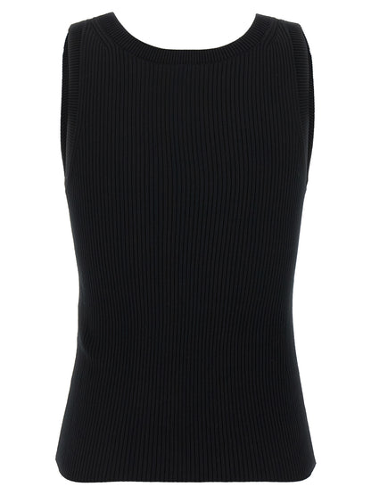T-shirt sans manches noir en viscose Kenzo