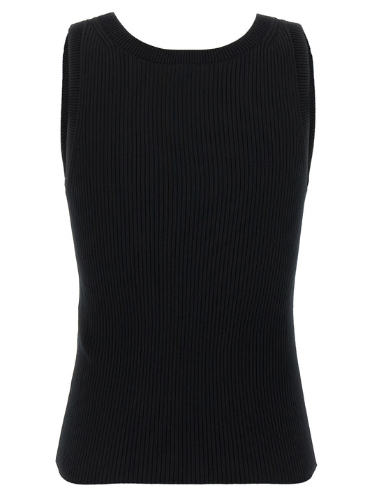 Camiseta sin mangas de viscosa negra de Kenzo