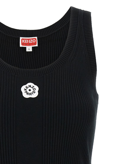 T-shirt sans manches noir en viscose Kenzo