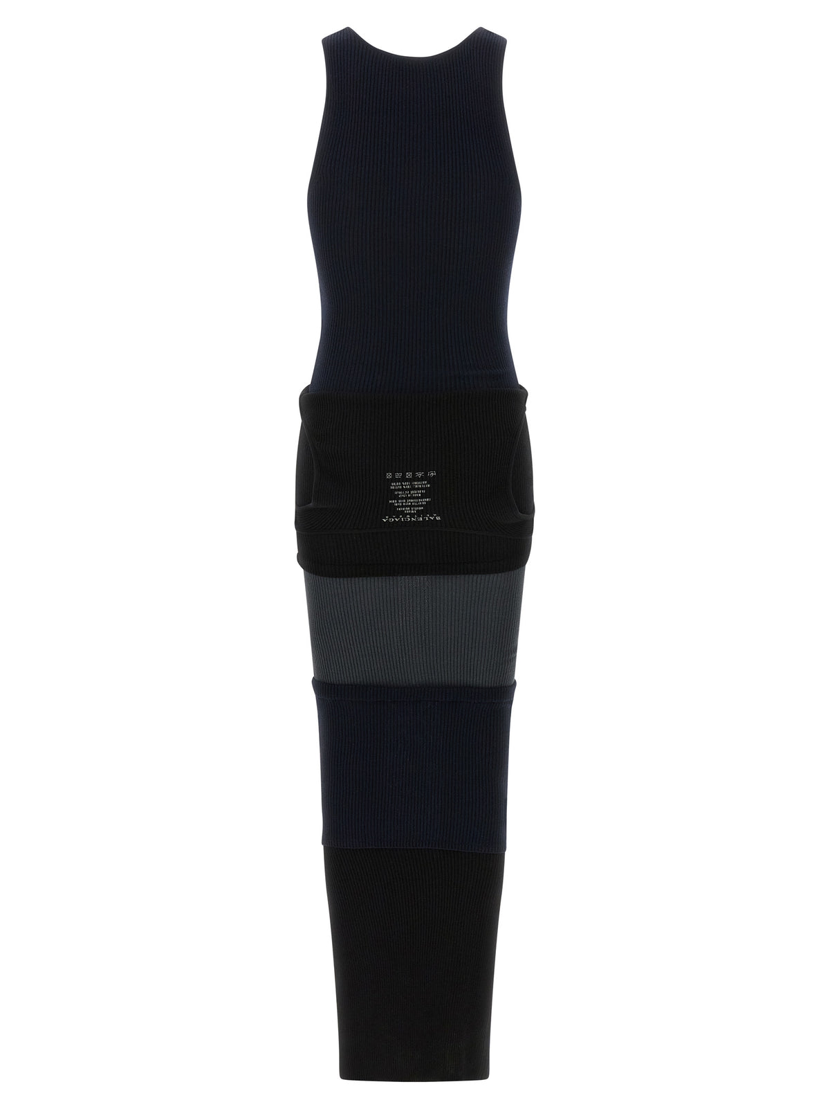 Robe longue en coton noir Balenciaga, modèle Upside Down