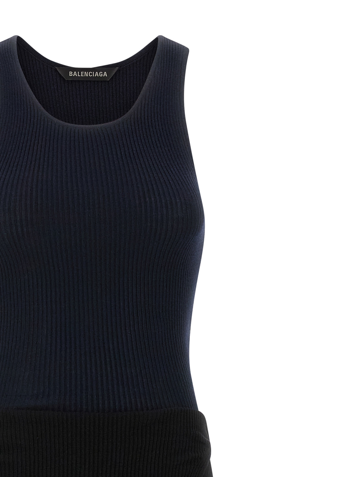 Robe longue en coton noir Balenciaga, modèle Upside Down