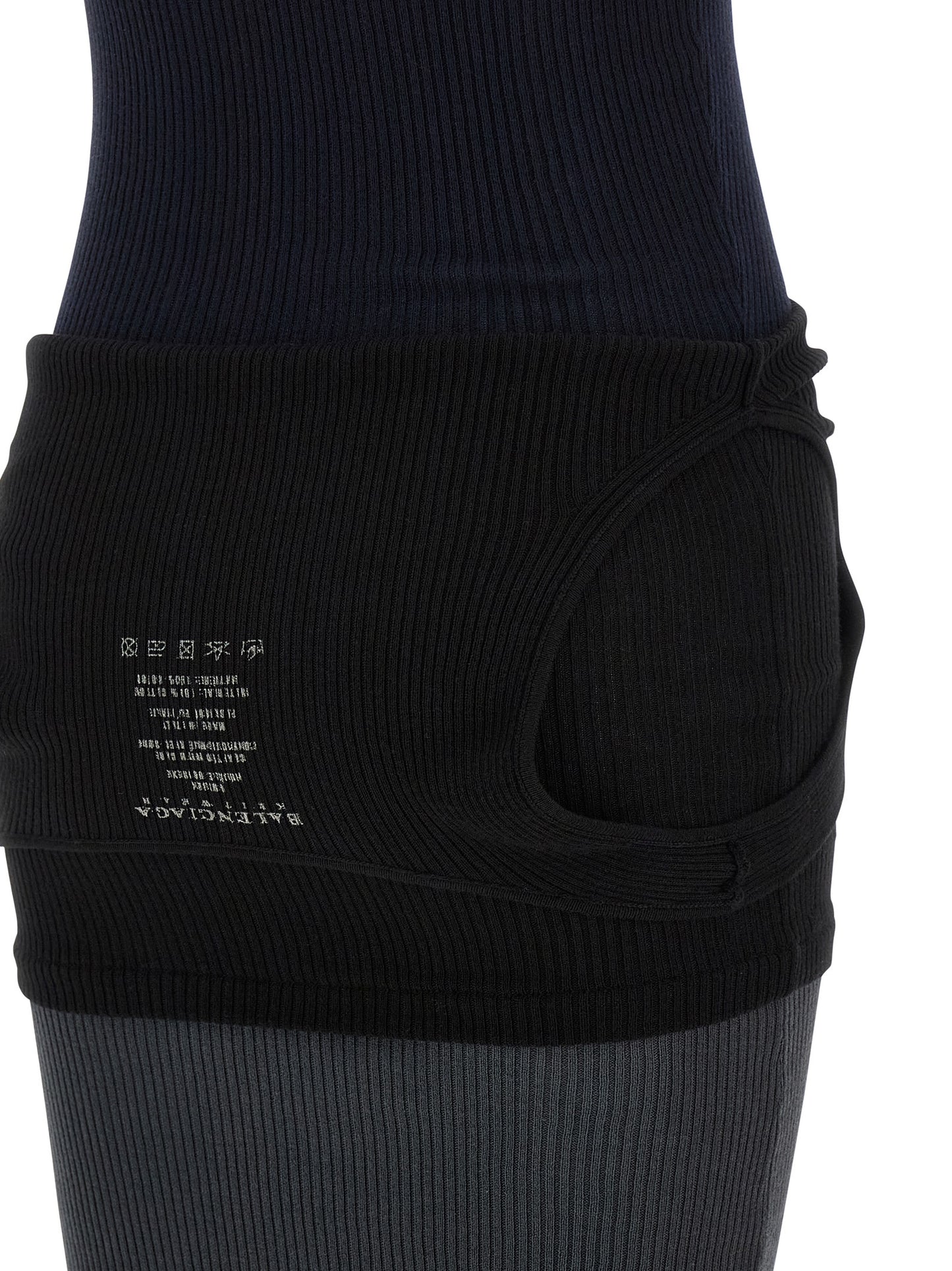 Robe longue en coton noir Balenciaga, modèle Upside Down