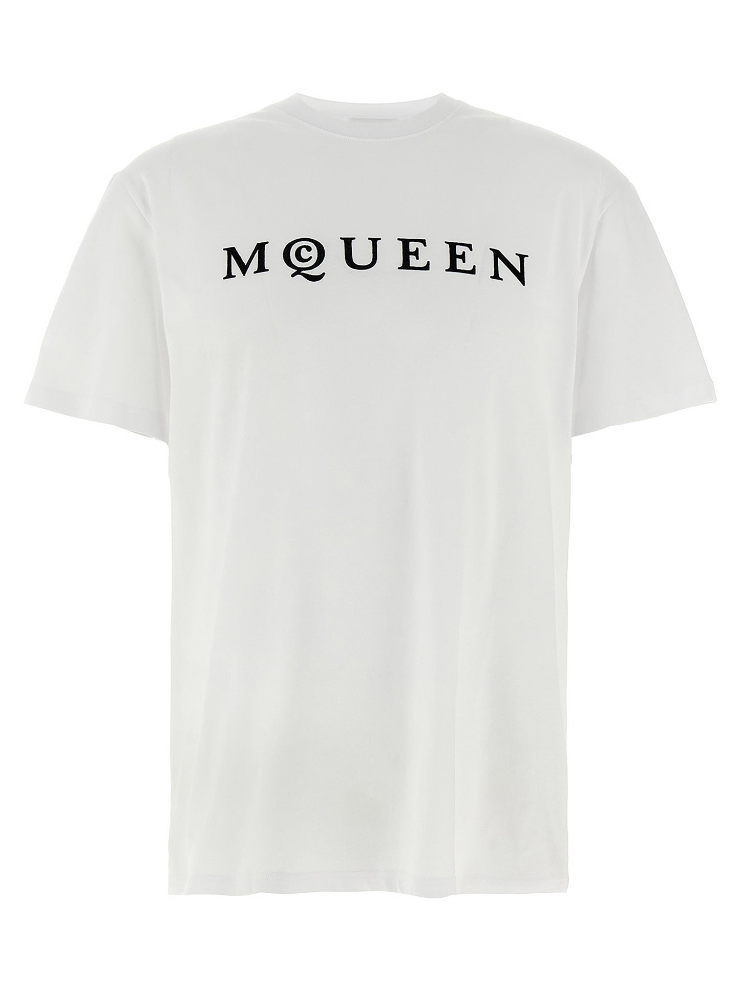 Camiseta de algodón bicolor Alexander McQueen
