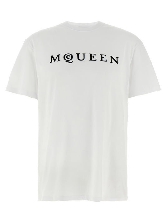Camiseta de algodón bicolor Alexander McQueen