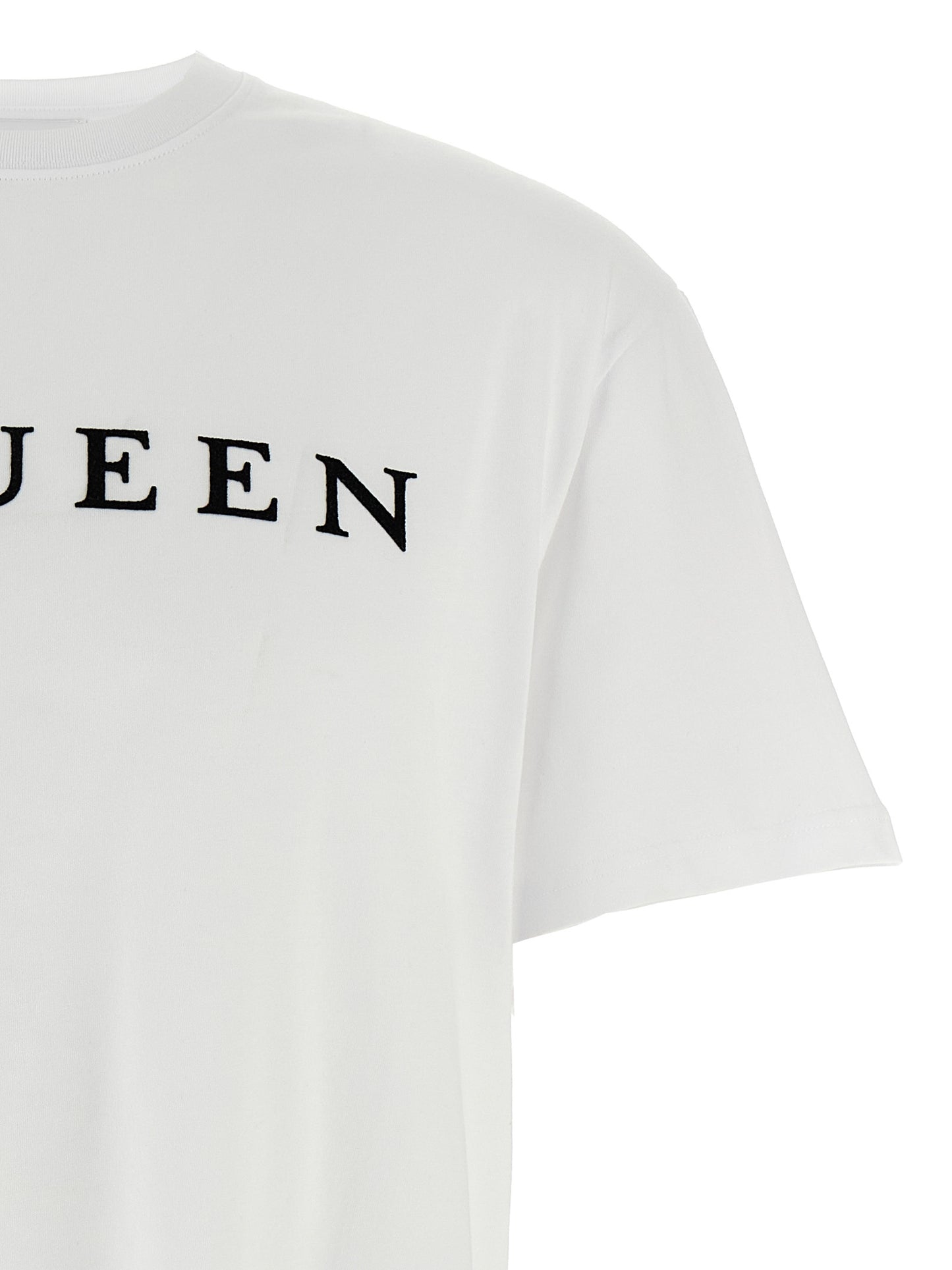 Camiseta de algodón bicolor Alexander McQueen