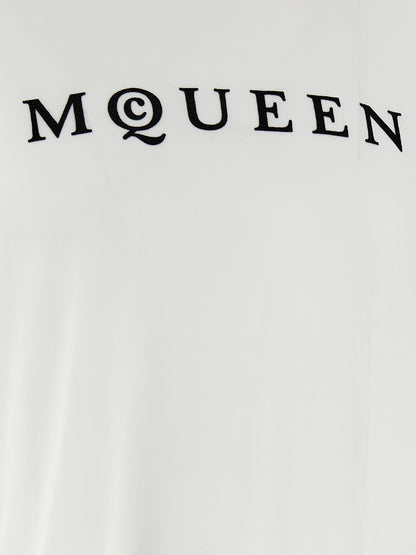 Camiseta de algodón bicolor Alexander McQueen