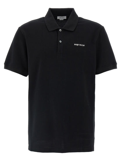 Polo de algodón bicolor Alexander McQueen