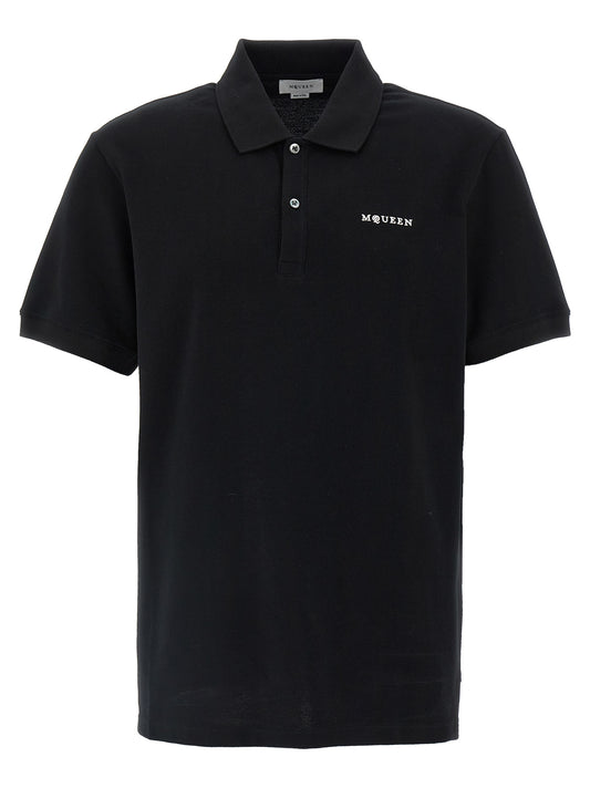 Polo de algodón bicolor Alexander McQueen