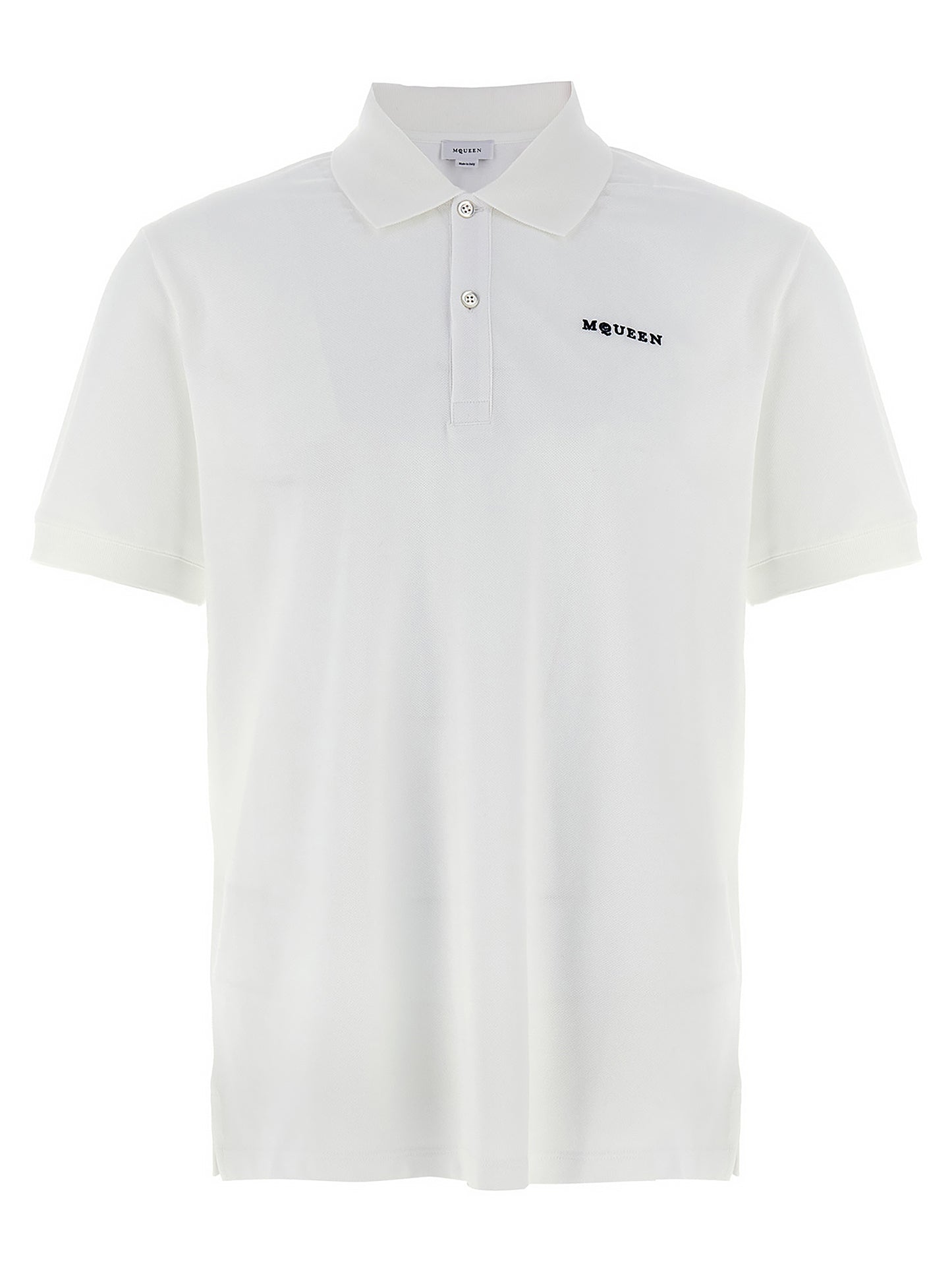 Polo de algodón bicolor Alexander McQueen