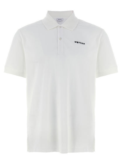 Polo de algodón bicolor Alexander McQueen