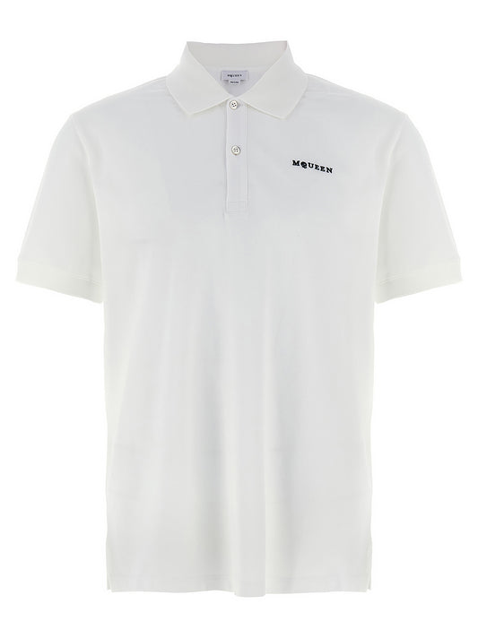Polo de algodón bicolor Alexander McQueen