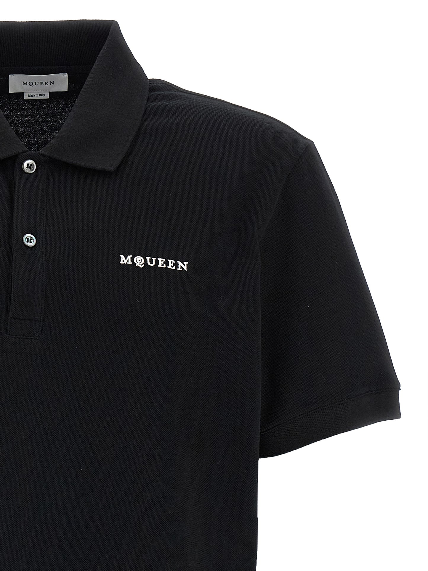 Polo de algodón bicolor Alexander McQueen
