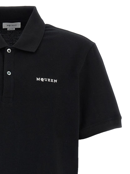 Polo de algodón bicolor Alexander McQueen