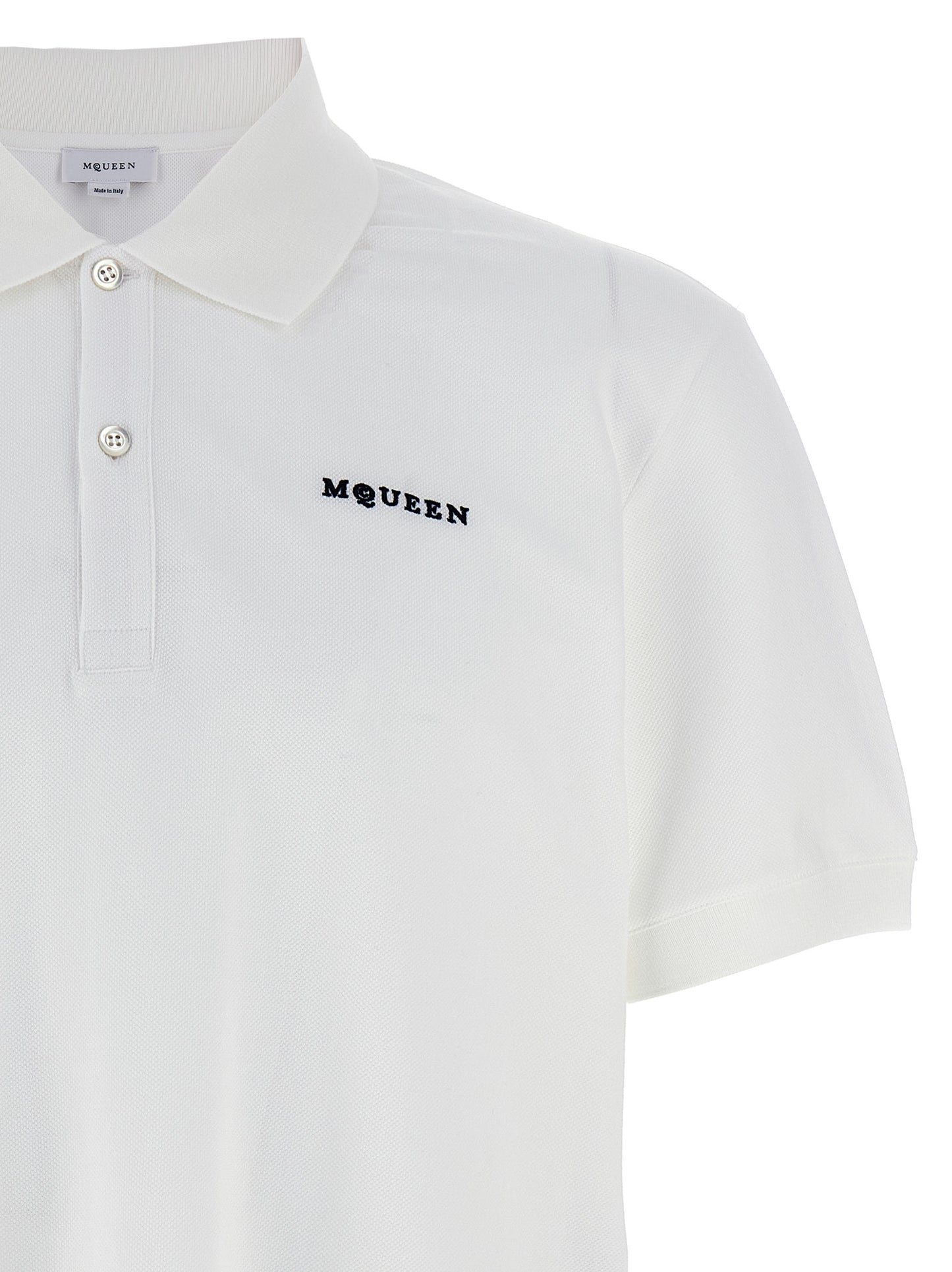 Polo de algodón bicolor Alexander McQueen