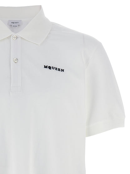 Polo de algodón bicolor Alexander McQueen