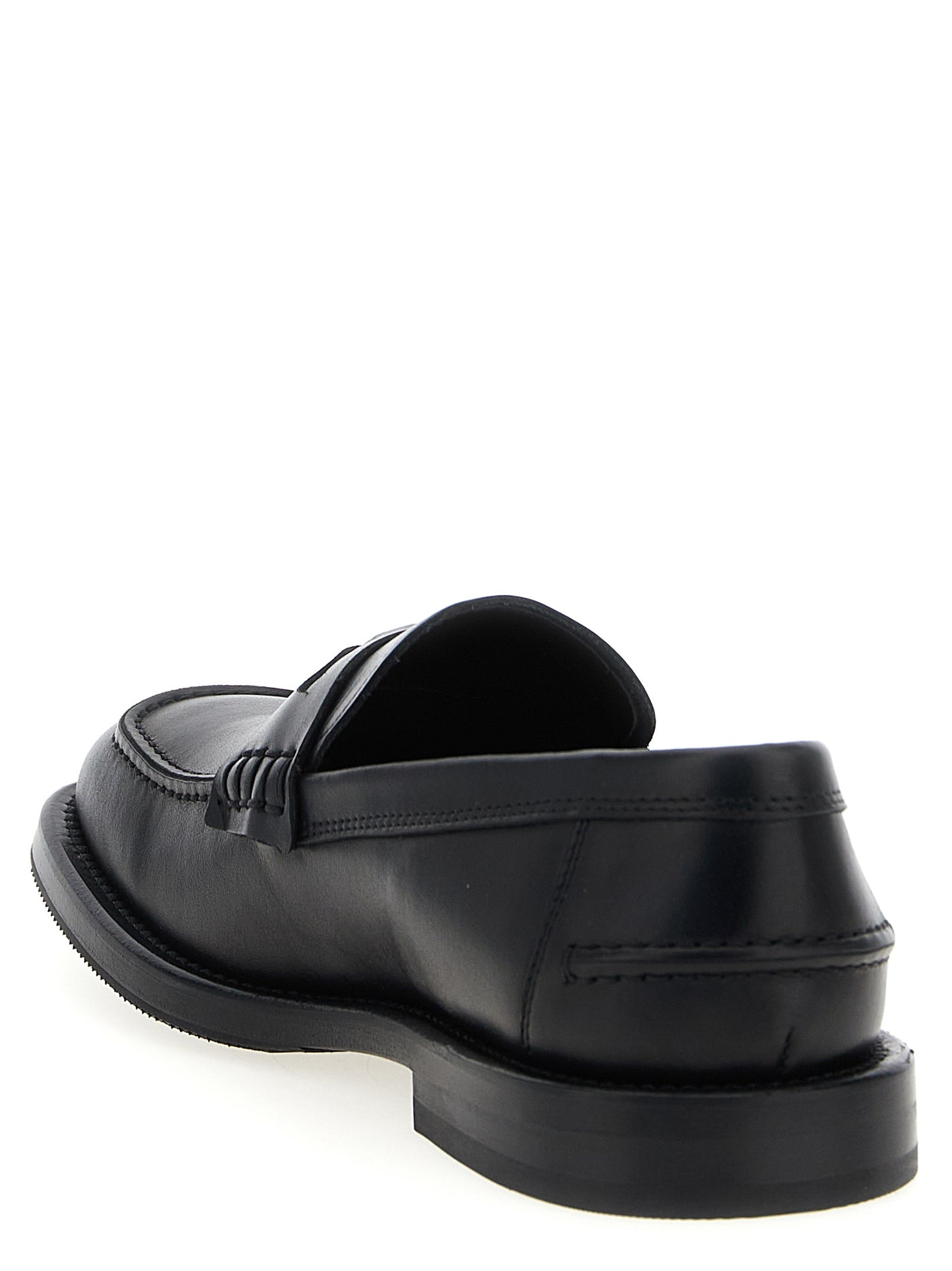 Mocasines Moschino de terciopelo negro y piel sin cordones