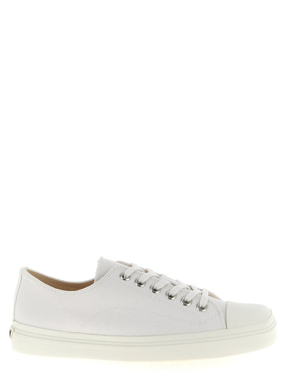 Zapatillas bajas de algodón blancas Moschino