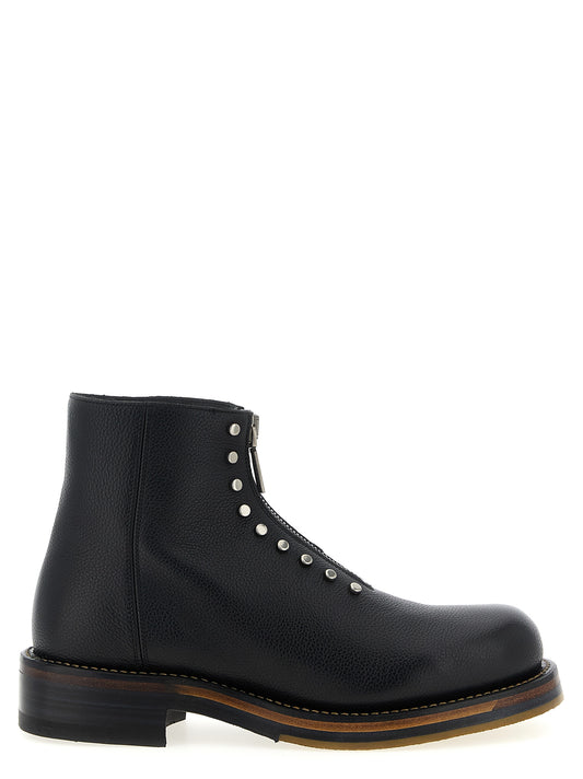 Botines Alexander McQueen de piel de becerro negra