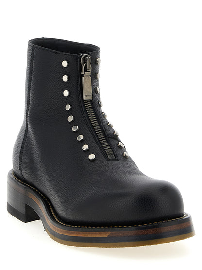 Botines Alexander McQueen de piel de becerro negra