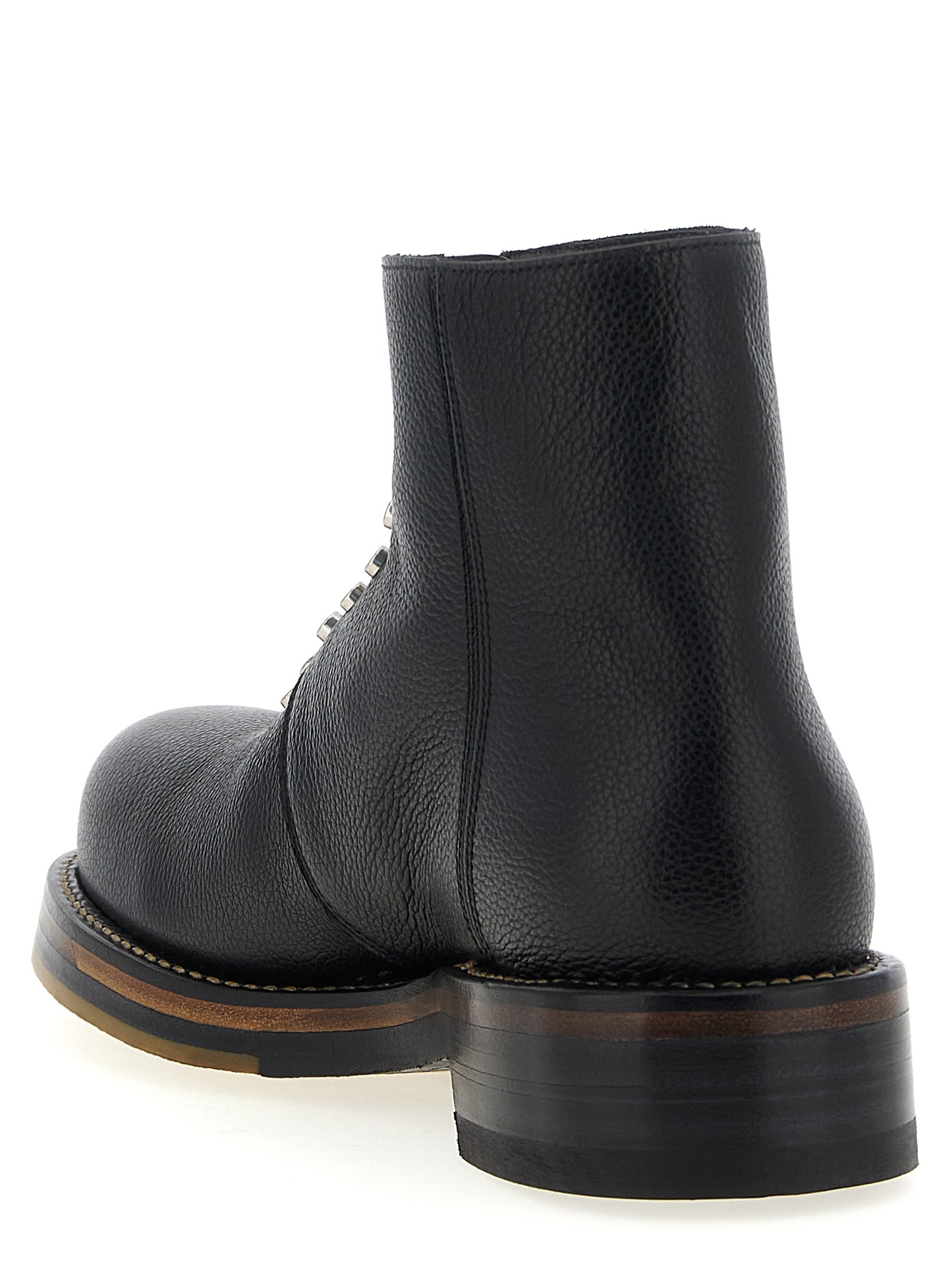 Botines Alexander McQueen de piel de becerro negra