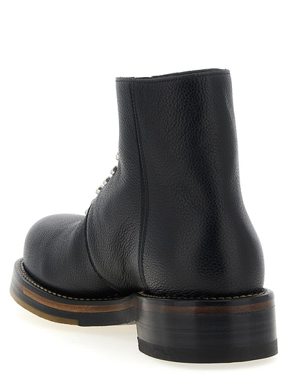 Botines Alexander McQueen de piel de becerro negra