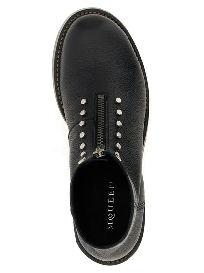 Botines Alexander McQueen de piel de becerro negra