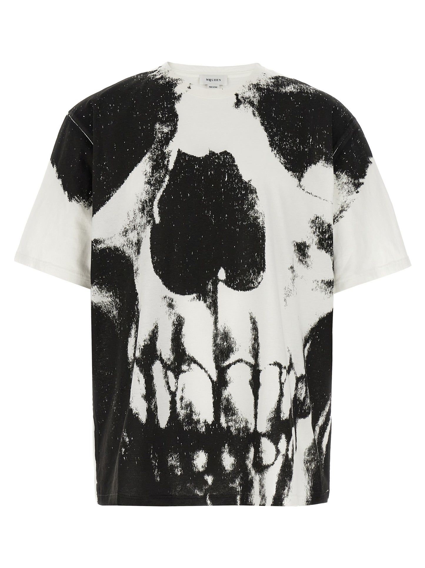 Camiseta de algodón bicolor Alexander McQueen