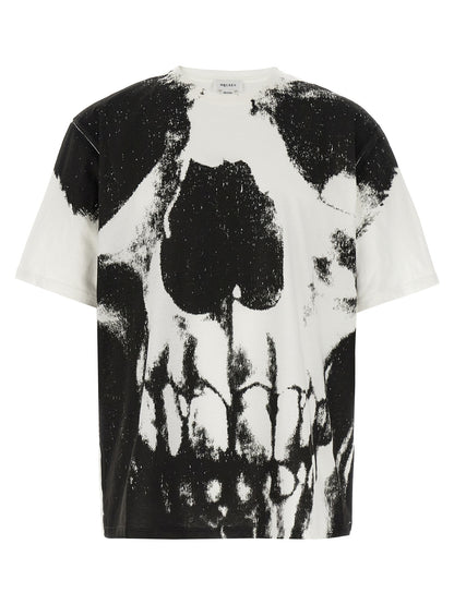 Camiseta de algodón bicolor Alexander McQueen