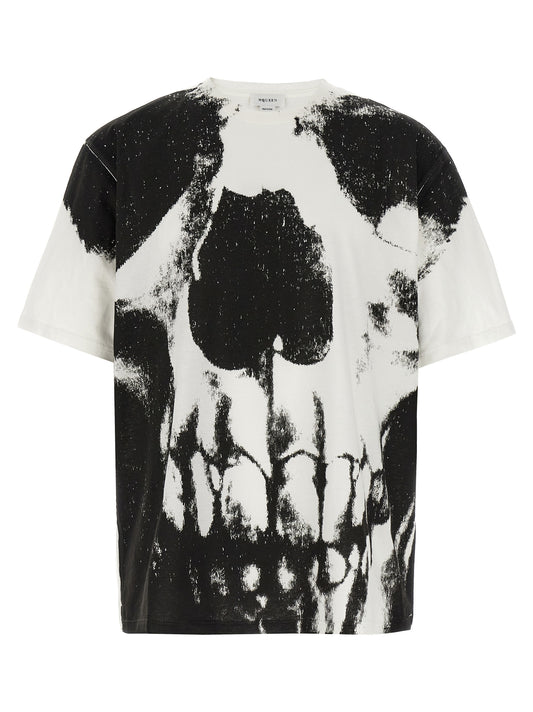 Camiseta de algodón bicolor Alexander McQueen