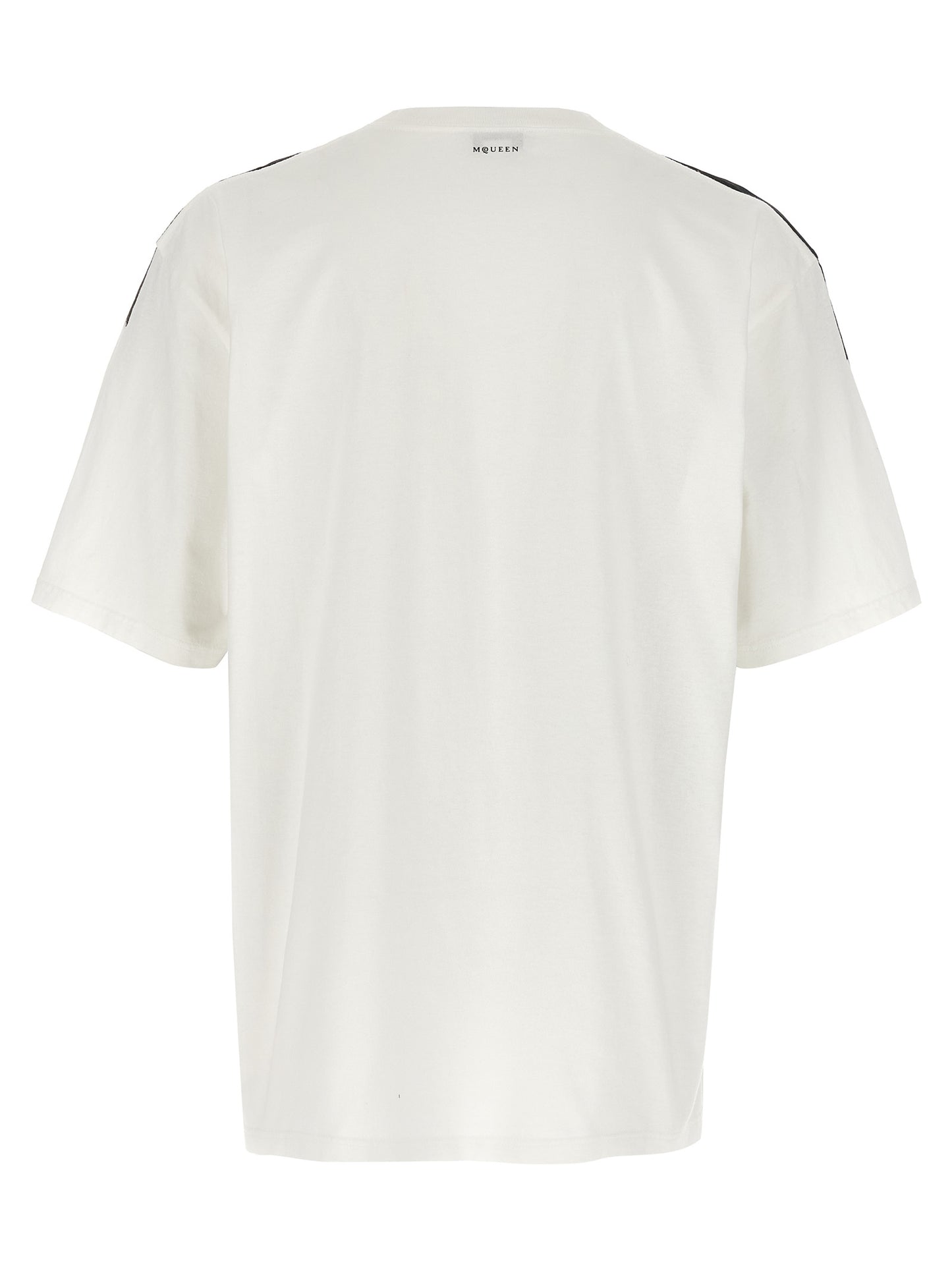 Camiseta de algodón bicolor Alexander McQueen