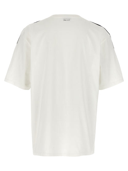 Camiseta de algodón bicolor Alexander McQueen