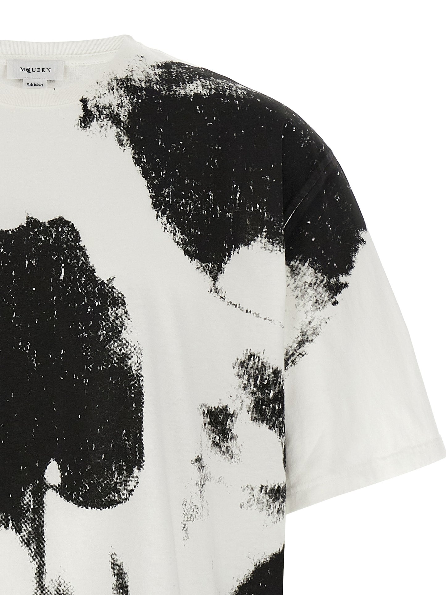 Camiseta de algodón bicolor Alexander McQueen