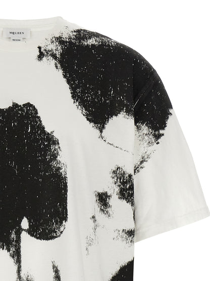 Camiseta de algodón bicolor Alexander McQueen
