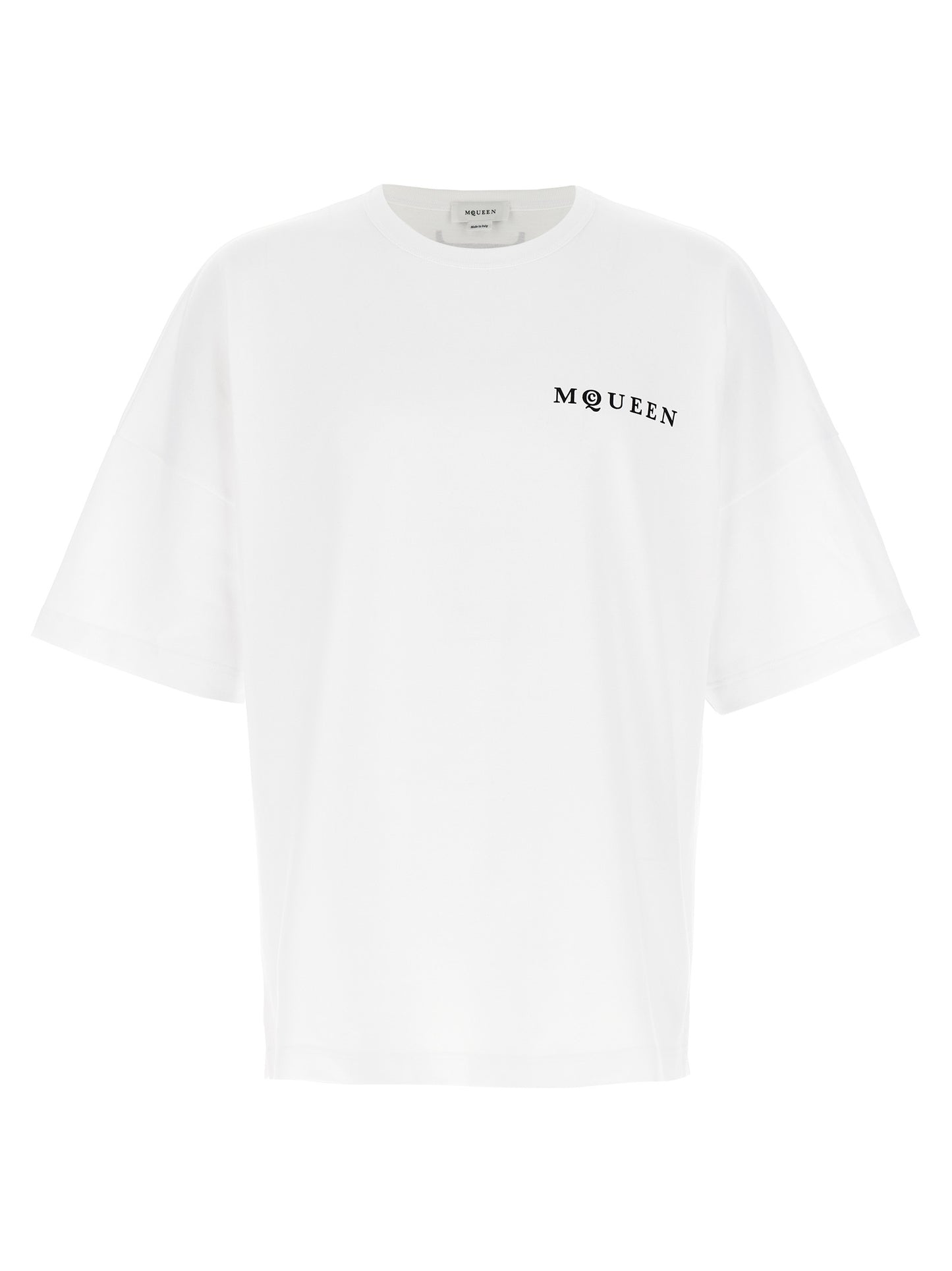 Camiseta de algodón bicolor Alexander McQueen