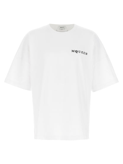 Camiseta de algodón bicolor Alexander McQueen