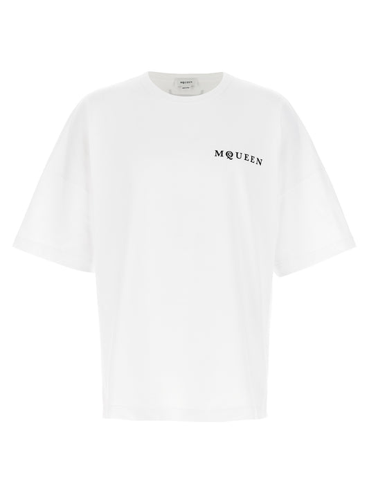 Camiseta de algodón bicolor Alexander McQueen