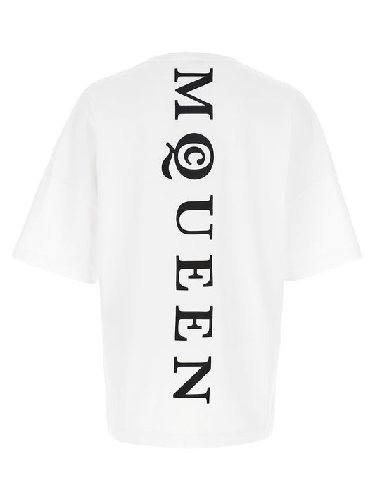 Camiseta de algodón bicolor Alexander McQueen