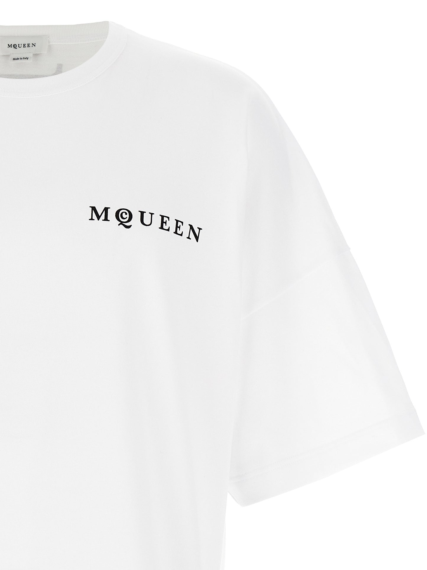 Camiseta de algodón bicolor Alexander McQueen