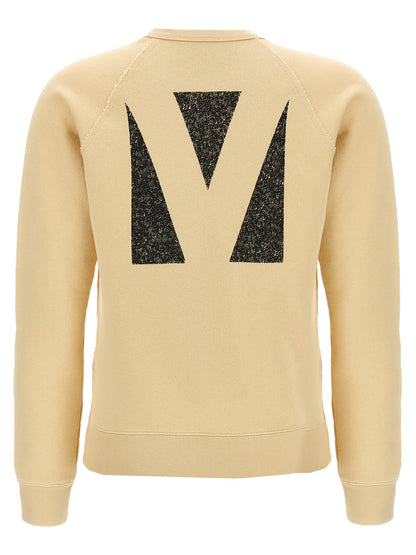 Sweat-shirt en coton beige Valentino Garavani